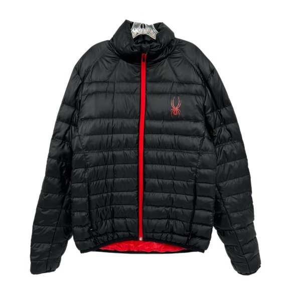 Spyder Black Red Classic Puffer JacketBoys Size 14